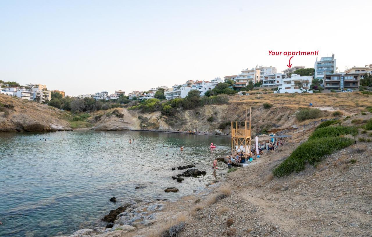 Amazing Sea View, Rafina Port, Athens Airport, Self-Check-Inアパートメント エクステリア 写真